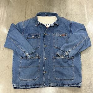 Jeep Denim Chore Barn Jacket XXL Workwear Teflon Vintage USA Utility Reversible